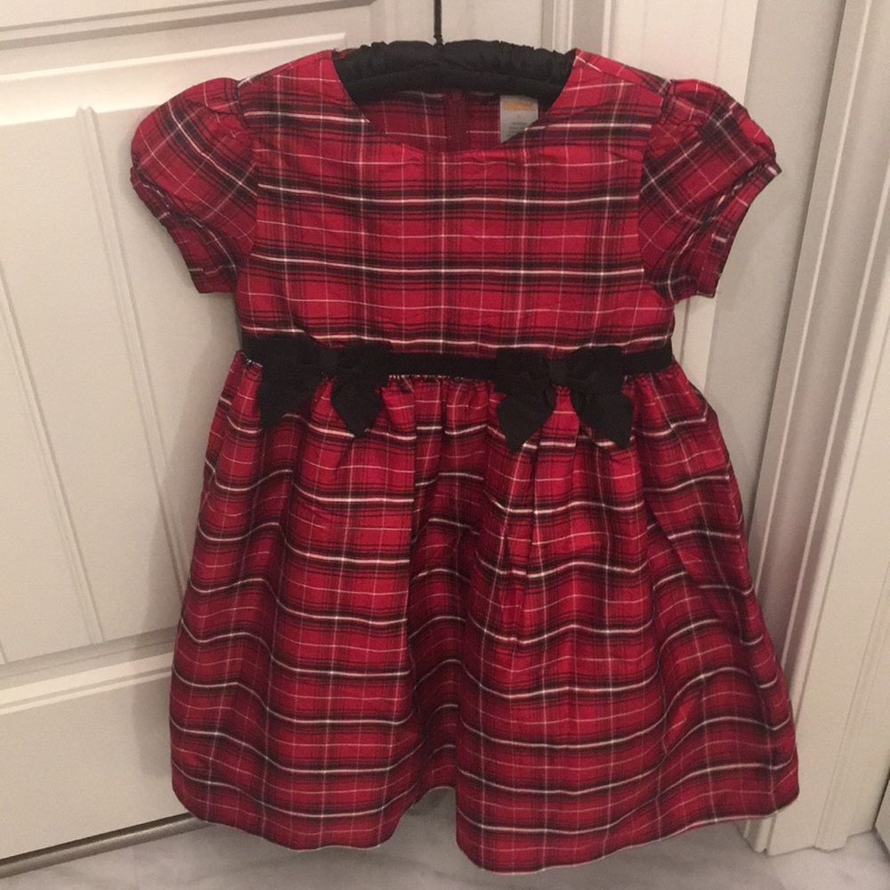 Red and black party dress